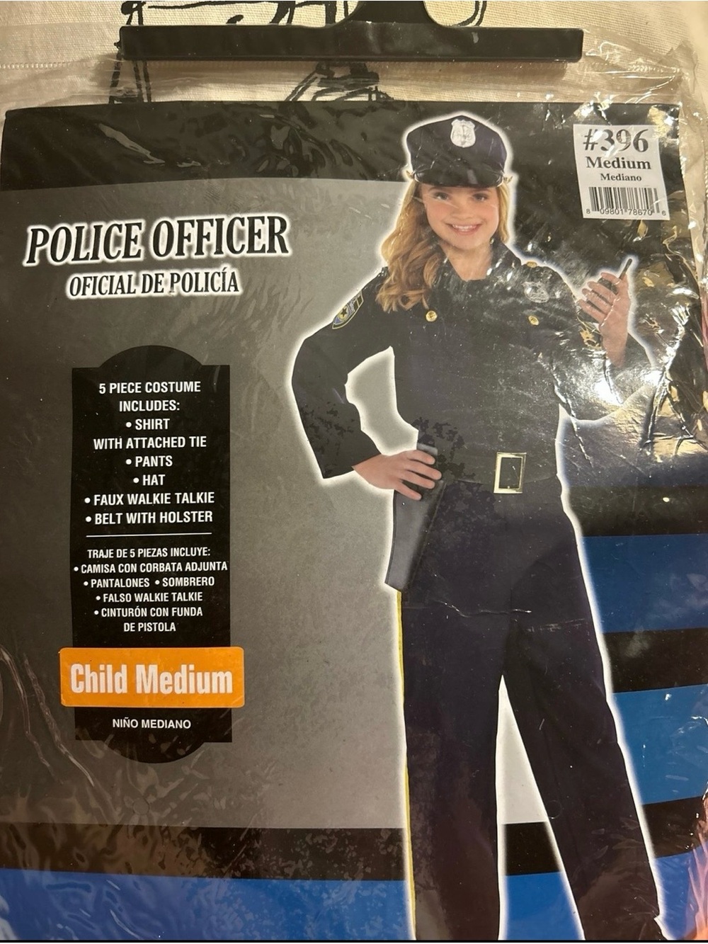 Amscan Police Officer Kids Costume - Black